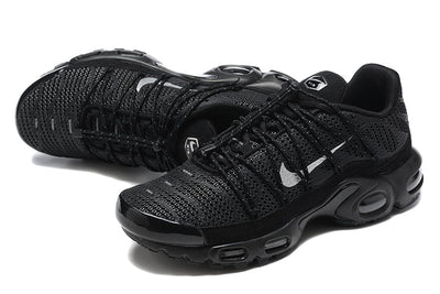 NIKE AIR MAX PLUS TN UTILITY TRIPLE BLACK WHITE LOGO